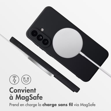 imoshion Coque Couleur avec MagSafe pour Samsung Galaxy A56 - Noir
