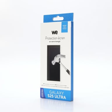 Protector de pantalla de vidrio templado WE para Samsung S25 Ultra - Resistencia 9H, total transparencia y anti-huellas dactilares