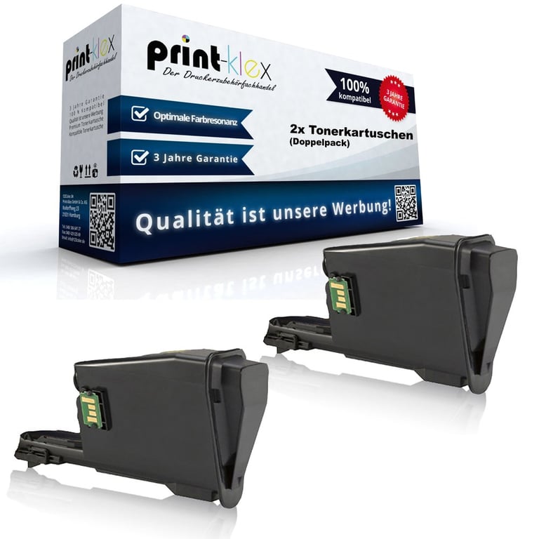 Office Print Lot de 2 cartouches de toner compatibles pour FS 1041 1220 MFP 1320 MFP 1T02M50NL0 TK1115 TK 1115 TK 1115 Neuf