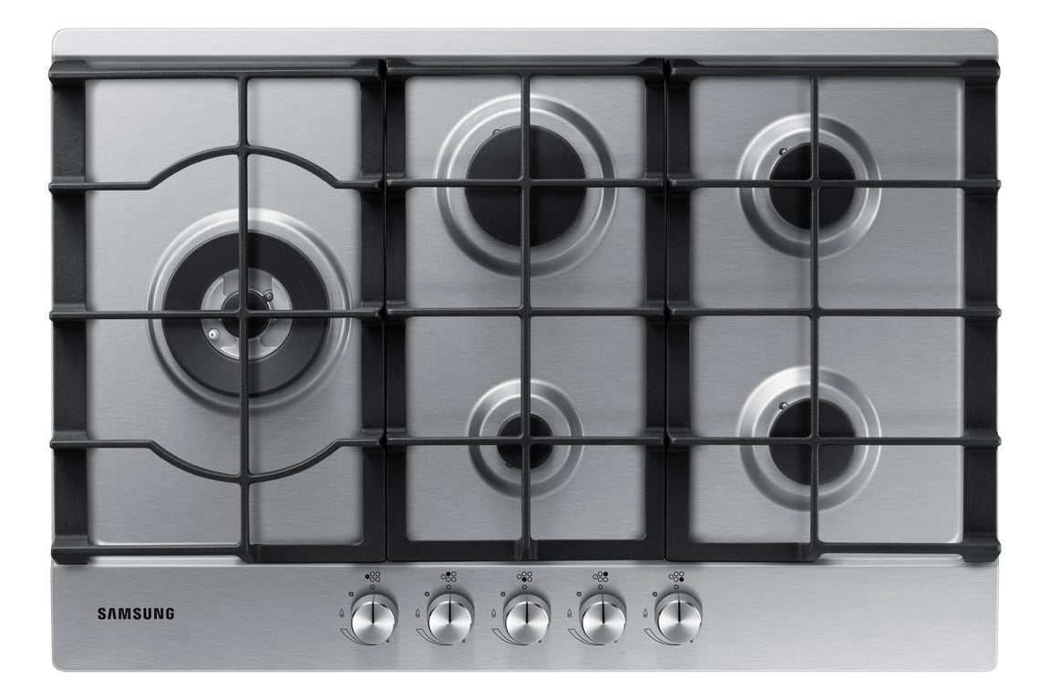 Samsung NA75J3030AS Intégré Cuisinière à gaz Acier inoxydable Acier inoxydable Fonte - vue 2