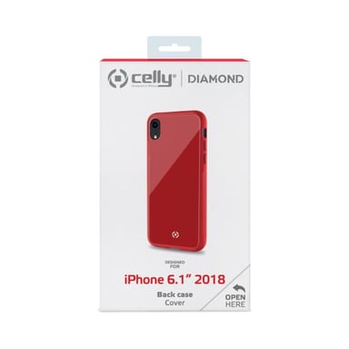 Celly Diamond cover per cellulare 15,5 cm (6.1'') Rosso Custodia per Apple iPhone XR