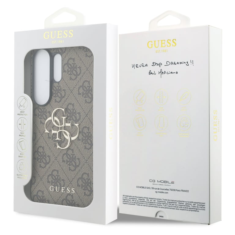 Coque Guess 4G Embossed Ring MagSafe pour Samsung Galaxy S26 Ultra - vue 9