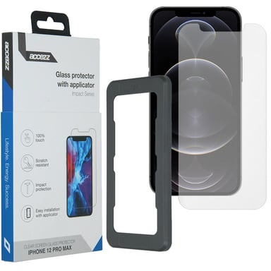 Accezz Protection d'écran en verre trempé Glass + Applicateur pour Apple iPhone 12 Pro Max