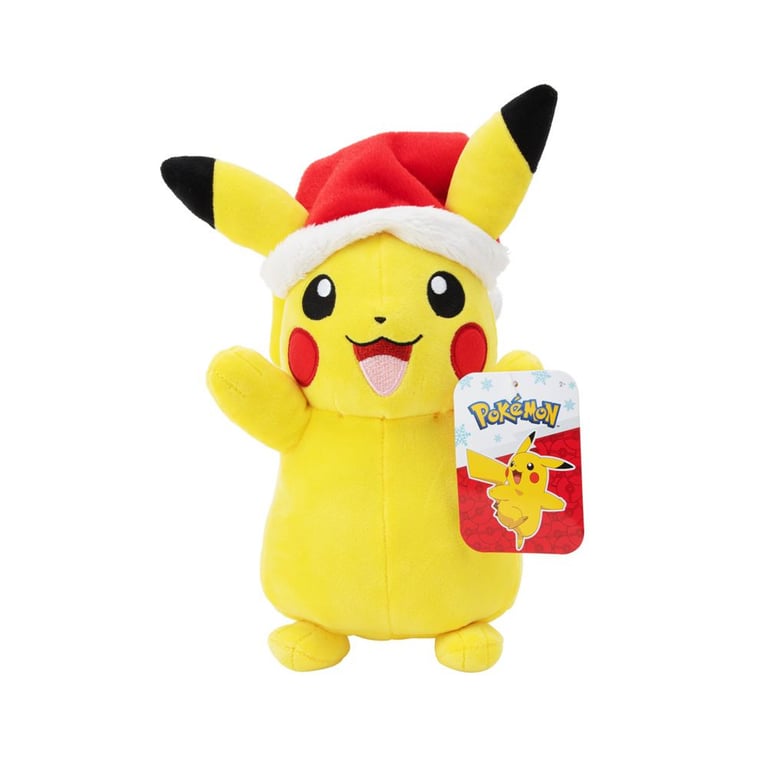 Peluche Pokémon Seasonal Holiday Pikachu – Bonnet de Noël, 20 cm - vue 3