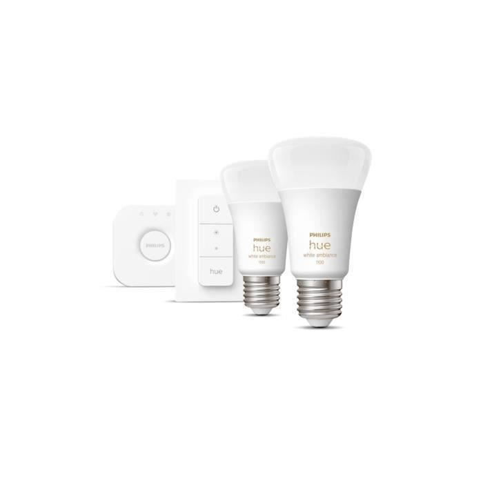 Philips Hue Kit démarrage ampoule LED connectée Lot 2 E27 Télécommande Hue - vue 5