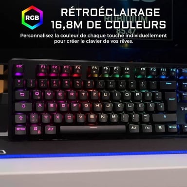 The G-Lab Keyz Rubidium Evolution clavier Jouer USB AZERTY Français Noir