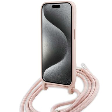 Étui Lacoste pour iPhone 15 Pro Max 6.7'' rose étui rigide Silicone Cord