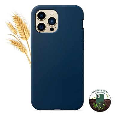 Coque silicone unie Biodégradable Bleu compatible Apple iPhone 13 Pro Max