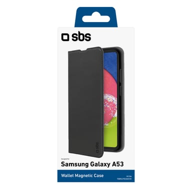 SBS TEBKLITESAA53K Custodia protettiva per cellulare 16,4 cm (6.46'') Custodia con portafoglio Nero Samsung Galaxy A53