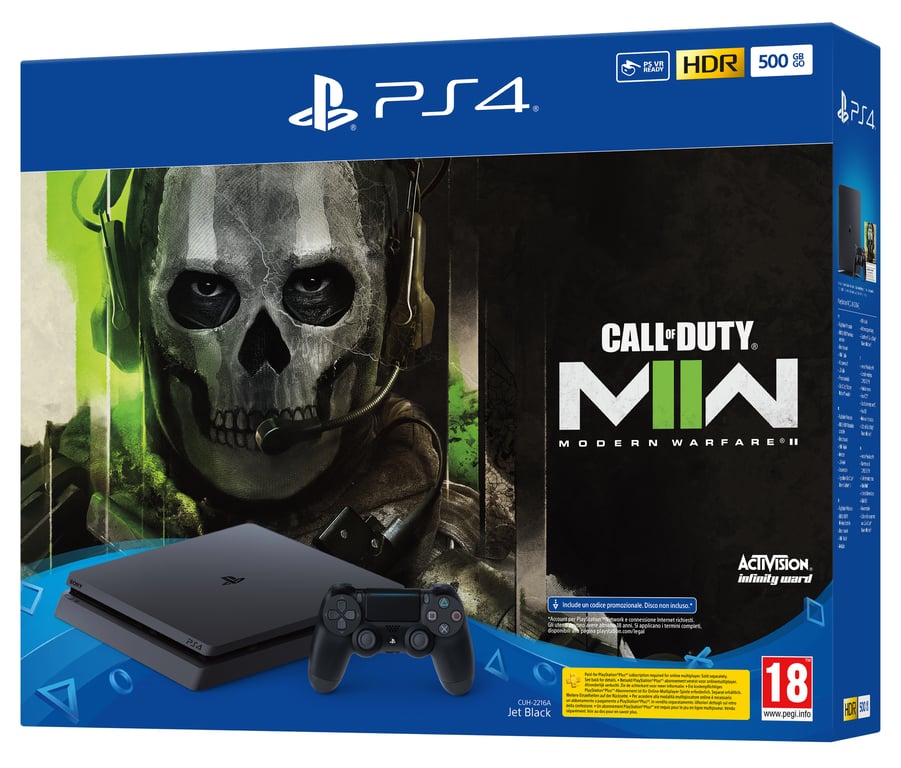 Sony PlayStation 4 500GB + CALL OF DUTY: Modern Warfare 2 500 Go Wifi Noir - Très bon état