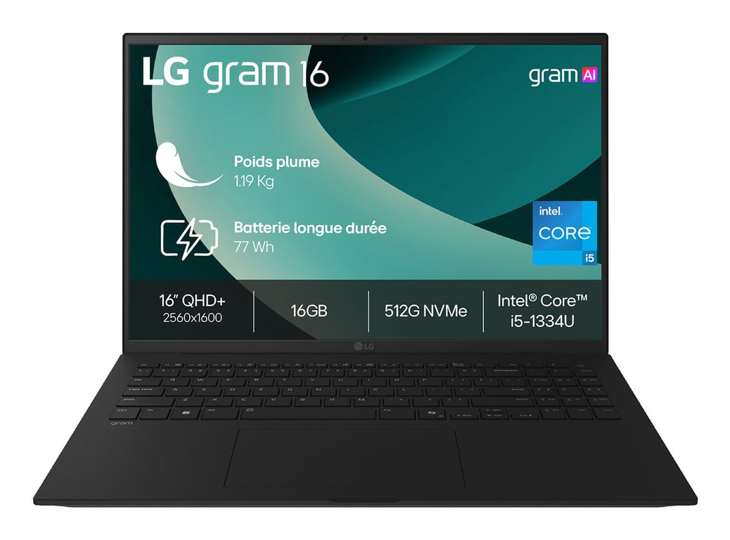 LG gram 16Z90RU G.AP55F 16 Core i5 I5 RAM SSD AZERTY - vue 2