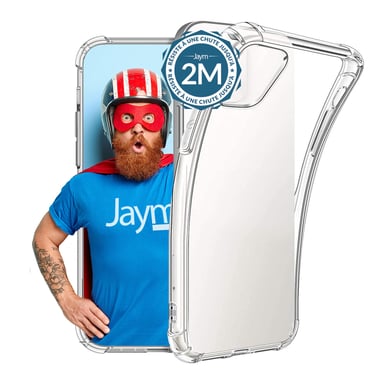 JAYM - Coque Renforcée pour Xiaomi Redmi 12 4G / 5G - Souple et résistante - Certifiée 2 Mètres de chute - Transparente