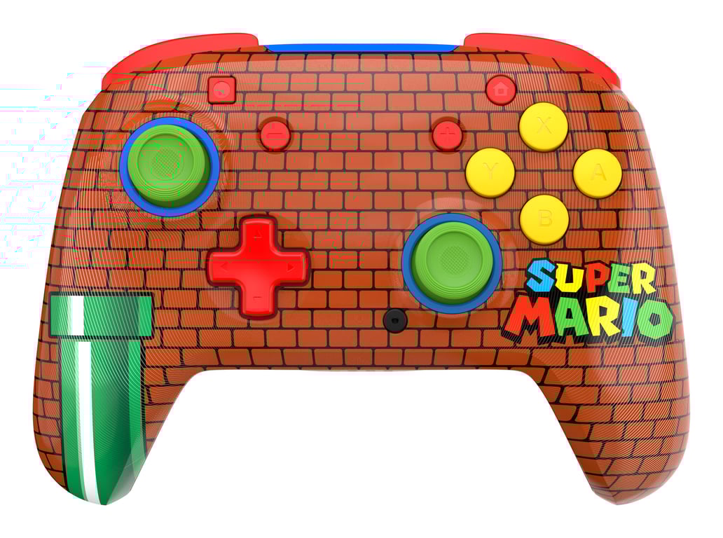 Turtle Beach Rematch Mario Brick Manette sans fil sous licence officielle Nintendo pour Nintendo Switch avec batterie rechargeable. Fonctionne aussi avec la Nintendo Switch 2 - Bouton C indisponible - Neuf