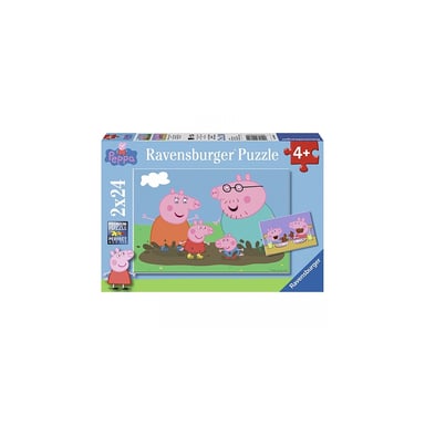 Juego de puzzles Peppa Pig - 2 puzzles de 24 piezas para niños