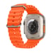 Watch Ultra 2 (GPS + 4G) Boîtier en Titane Naturel de 49mm avec Bracelet Ocean, Orange