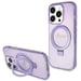 Custodia Guess per iPhone 15 Pro Max 6,7'' viola Custodia rigida Ring Stand Script Glitter MagSafe
