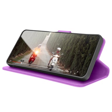 Zanaé Funda tipo cartera para Altice S61 con soporte y lengüeta magnética Violeta