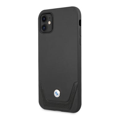 Funda BMW para iPhone 11 6.1'' Piel negra perforada