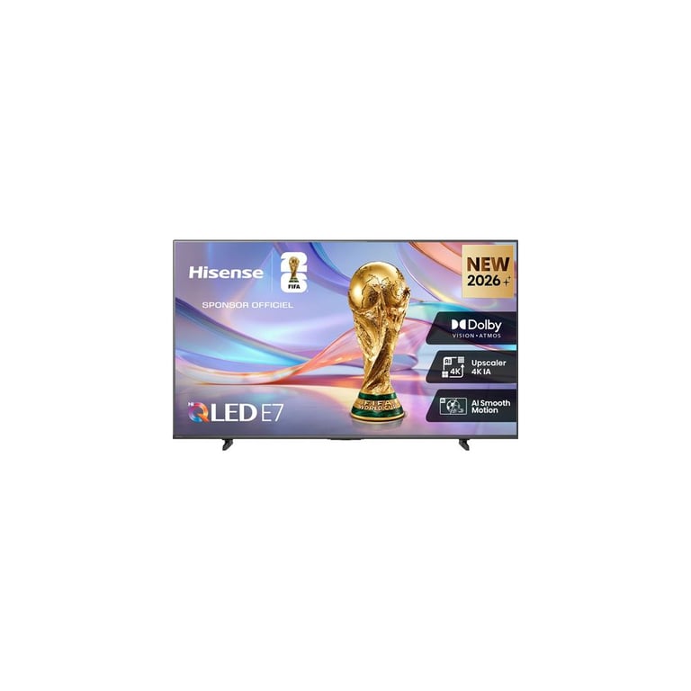 Hisense 50E7S Téléviseur QLED 4K Smart TV 50  (127 cm) VIDAA U 120 Hz Wi?Fi Dolby Atmos Noir - Neuf