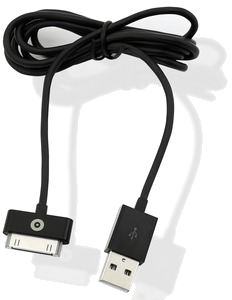 Spring Cable Droit Charge & Sync 2.1A Usb/30Pin 3M Noir