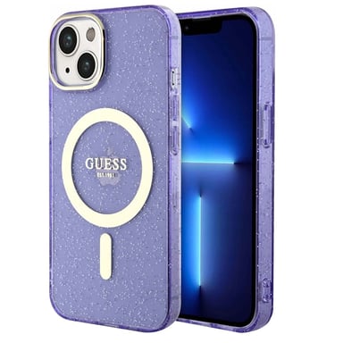 Custodia per iPhone 14 Plus Serie Glitter Gold Compatibile con MagSafe