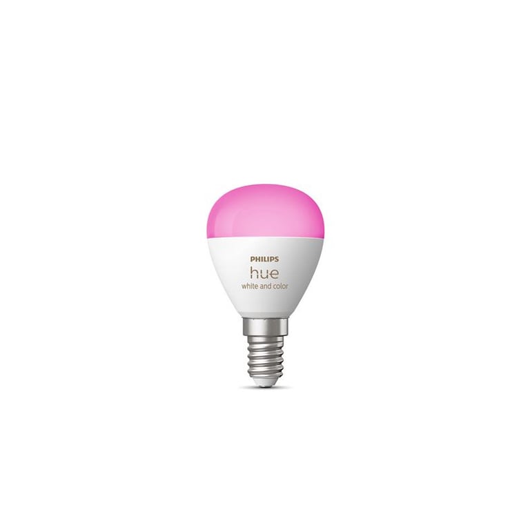 Ampoule connectée Led sphérique Philips Hue E14 & Color
