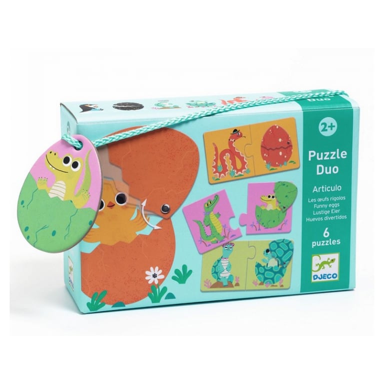 DJECO 6 Puzzles Duo Articulo Les Oeufs Rigolos DJ08193