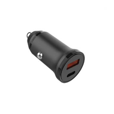 Chargeur Voiture Compact Et Rapide Double Usb : Usb-a 18w Qc + Usb-c 30w Power Delivery