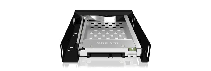 ICY BOX IB-2217StS 8,89 cm (3.5'') Soporte de almacenamiento de discos Negro