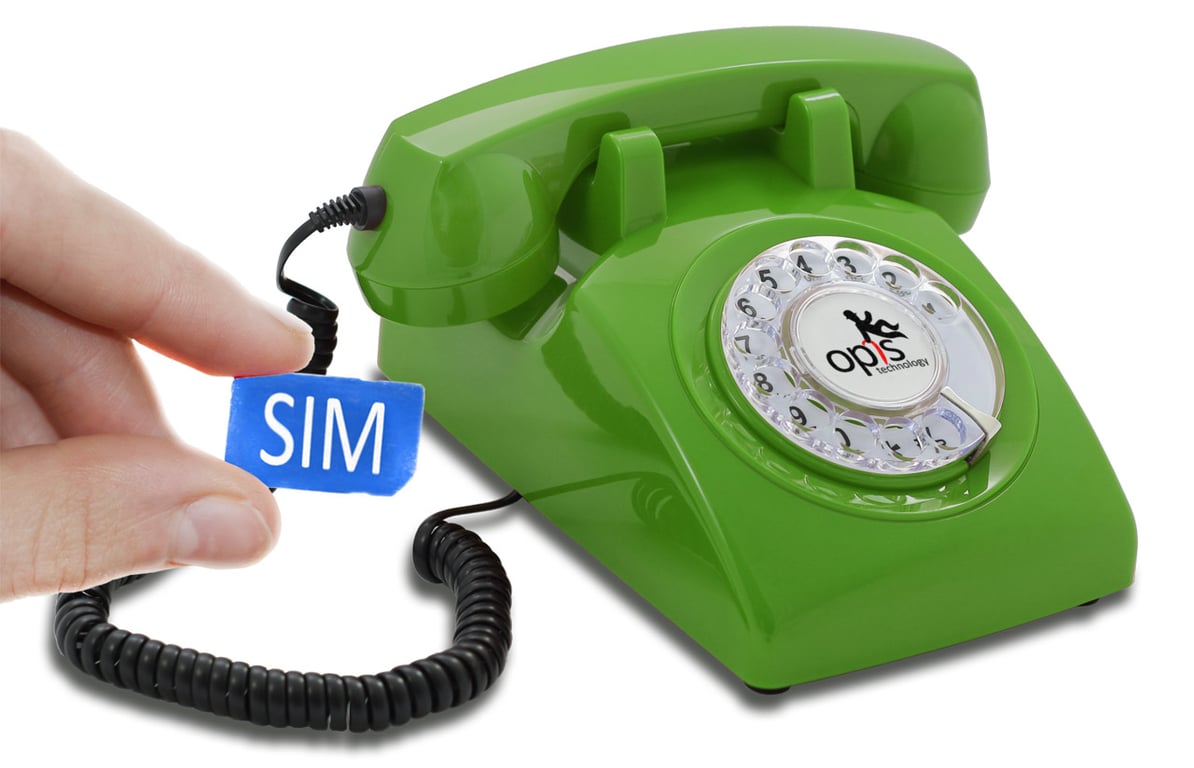 Opis 60s Mobile: teléfono fijo vintage gsm 2G retro con dial
