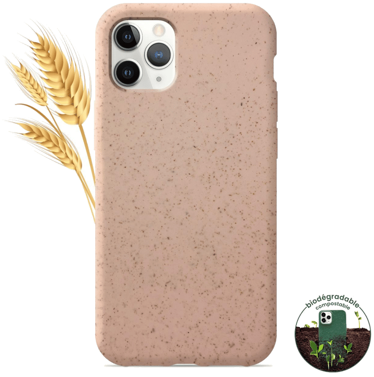Coque silicone unie compatible Biodégradable Rose Apple iPhone 11 Pro Max
