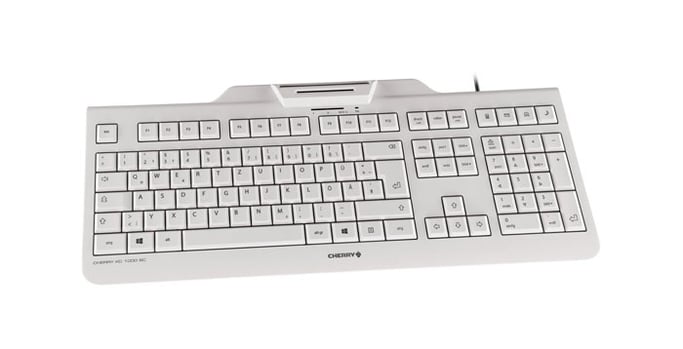 CHERRY KC 1000 SC teclado Universal USB QWERTY Español Gris