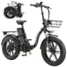La bicicletta elettrica pieghevole KETELES KF9 è dotata di un motore da 1000 W, una batteria da 48 V 35 Ah, una velocità massima di 40 km/h, un'autonomia di 100 km, pneumatici da 20*4,0 pollici ed è disponibile in nero.