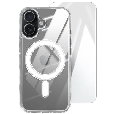Coque MagSafe pour iPhone 17 Série Pack Premium avec Verre Trempé 9H Transparent