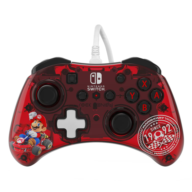 Rock Candy: Mario Punch Rouge, Translucide USB Manette de jeu  Analogique/Numérique Nintendo Switch, Nintendo Switch Lite, Nintendo Switch  OLED - Pdp