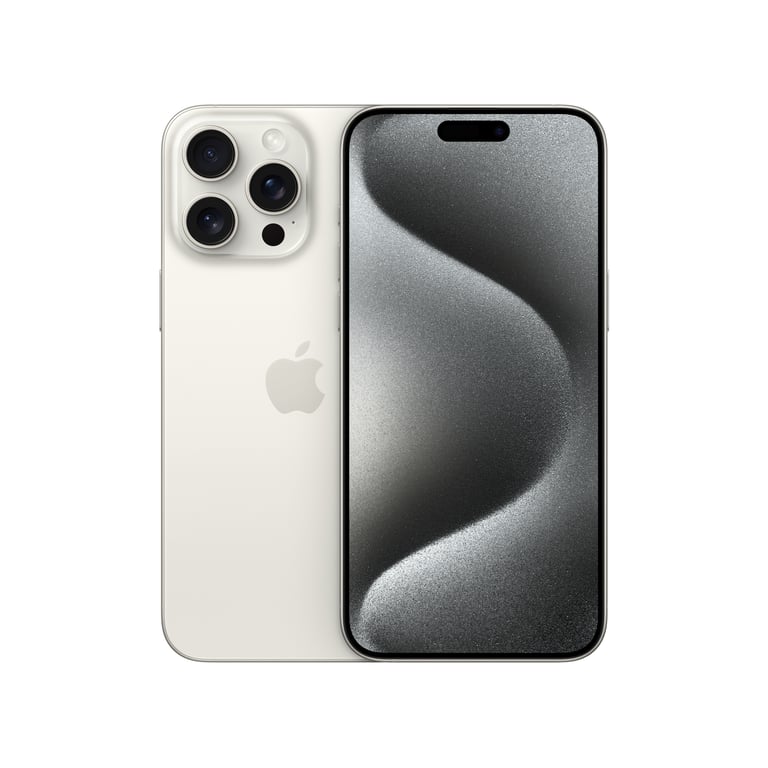 iPhone 15 Pro Max (5G) 256 Go, Titane blanc, Débloqué - Apple