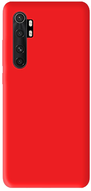 Coque silicone unie compatible Mat Rouge Xiaomi Mi Note 10 Lite