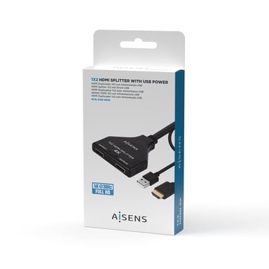 AISENS A123-0654 répartiteur vidéo HDMI 2x HDMI