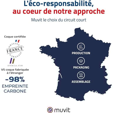 Custodia antiurto trasparente riciclata di 2 metri per iPhone 16 PLUS - Origine Francia Garanzia