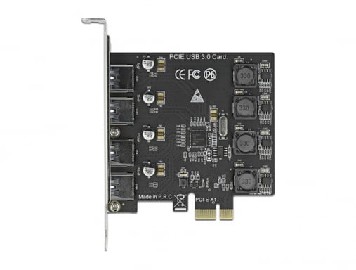 DeLOCK Scheda PCI Express x1 per 4 x USB Tipo-A femmina SuperSpeed USB [USB 3.2 Gen 1] (Delock - USB-adapter - PCIe 2.0 - USB)