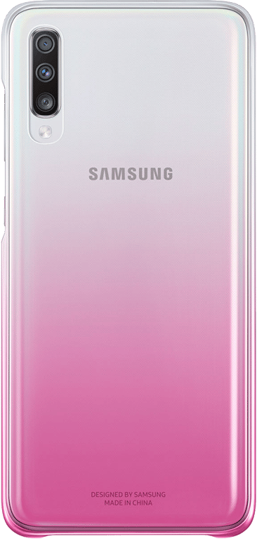 Coque rigide rose et transparente Evolution Samsung pour Galaxy A70 A705