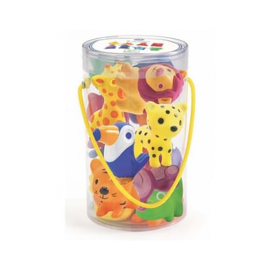 Figuras de animales de la sabana de plástico blando - Lote de 7