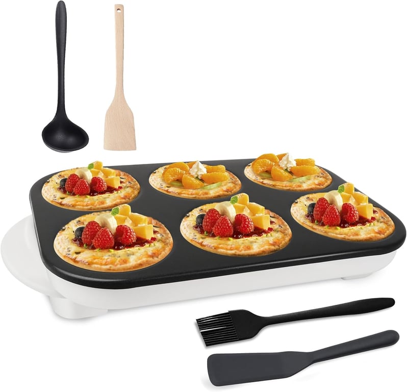 Poêle à crepes 6 trous Neuf
