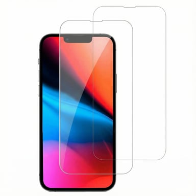 Accezz Protection d'écran en verre trempé 2-pack pour Apple iPhone 13 Pro Max / 14 Plus