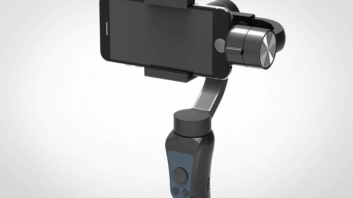 Stabilisateur Telephone Caméra Video, Automatique 3 axes, Batterie2200mAh  intégrée - pour Smartphone ou GoPro 