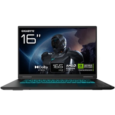 GIGABYTE GAMING A16 Ordinateur Portable – 16“, 165Hz WUXGA, Ryzen 7 260, RTX 5060, 16Go DDR5 5200MHz, SSD Gen4 1To, Windows 11 Home, Garantie 2 Ans, Dolby Atmos, GAMING A16 3VHK3FR894SH