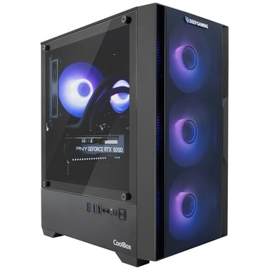 DeepGaming - PC Gamer Raptor (Intel Core i9-12900F, 32Go RAM, RTX 5050 8Go, SSD 500Go + 2To HDD, Windows 11 Pro, Refroidissement par liquide, WiFi + Bluetooth)