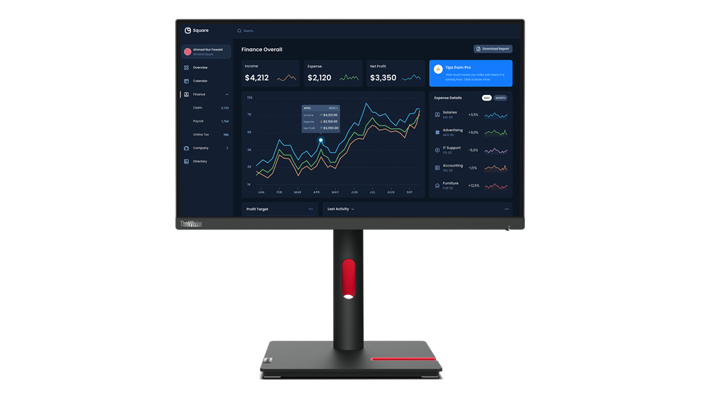 Lenovo 21.5 LED ThinkVision T22i - vue 9
