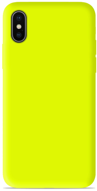 Coque silicone unie compatible Mat Jaune Apple iPhone XS Max
