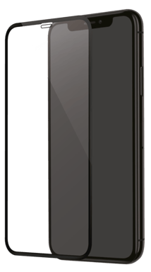 Protector de pantalla de cristal templado de borde a borde para Apple iPhone XS Max/11 Pro Max, Negro